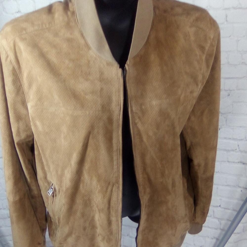 MNG MANGO MAN SUEDE BONBER LEATHER JACKET...🤠